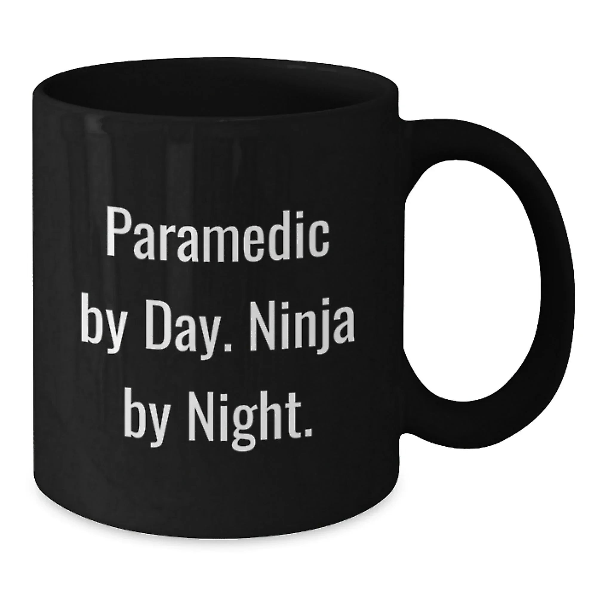 Funny Rescue Worker Gifts for Men, Unique Rescue Worker Black Coffee Mugs, Rescue Worker By Day Ninja By Night Christmas Unique Gifts from Men