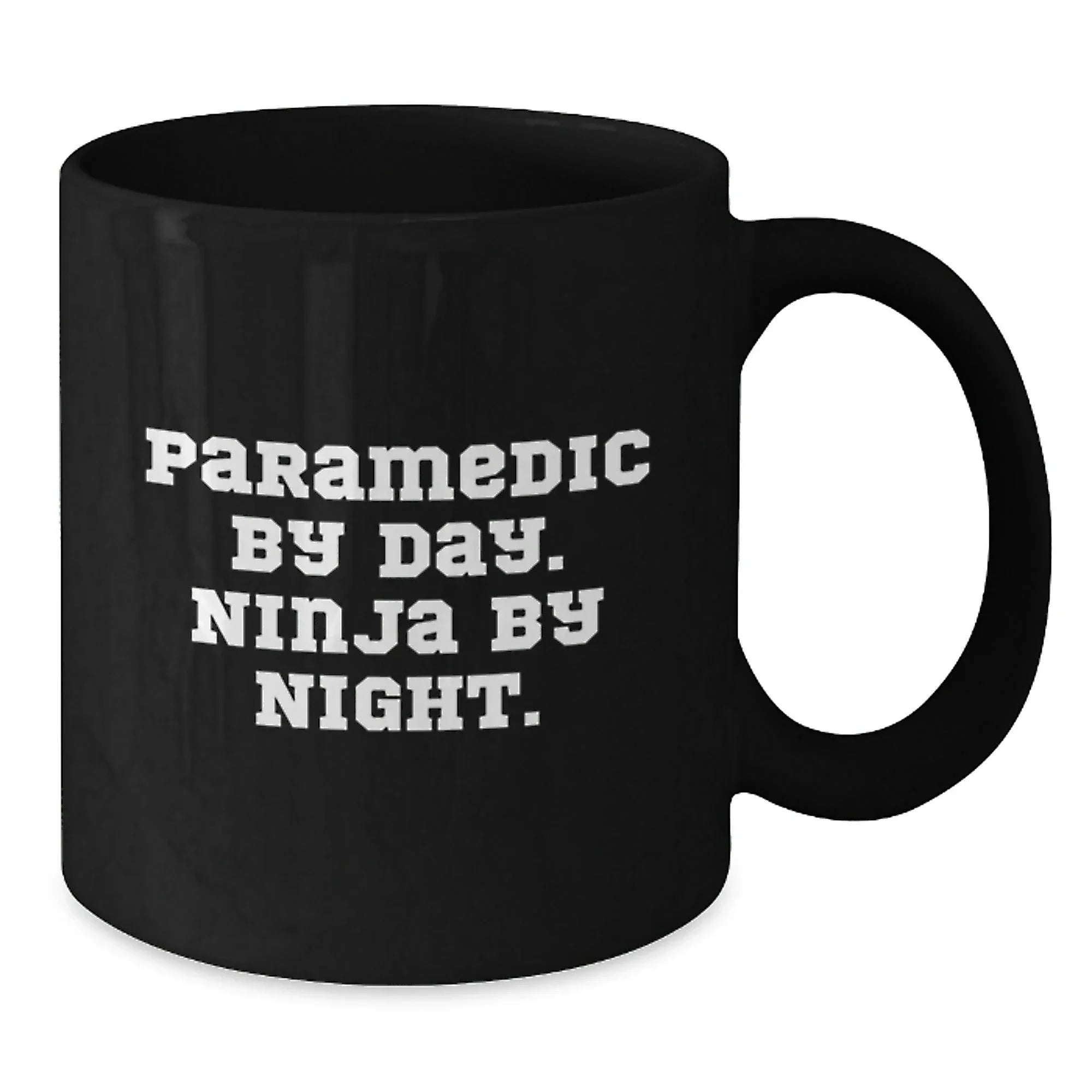 Funny Rescue Worker Christmas Unique Gifts from Friends for Rescue Worker Men Black Coffee Mugs Rescue Worker By Day. Ninja By Night.