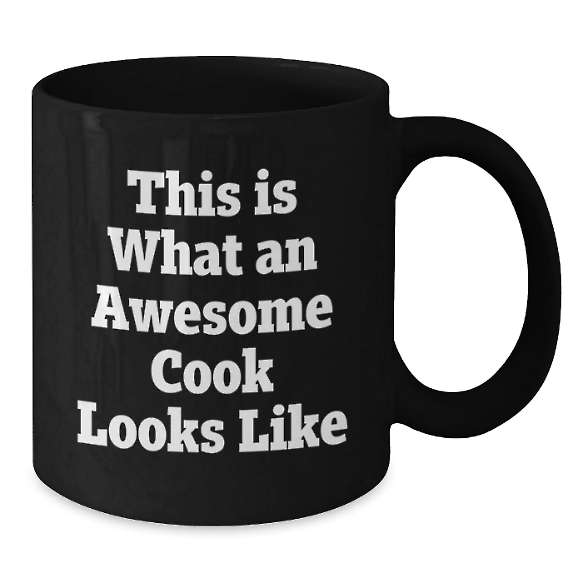 Funny Cook Gifts from Men to Family Friends for Christmas Unique Black Coffee Mug - This Is What An Awesome Cook Looks Like