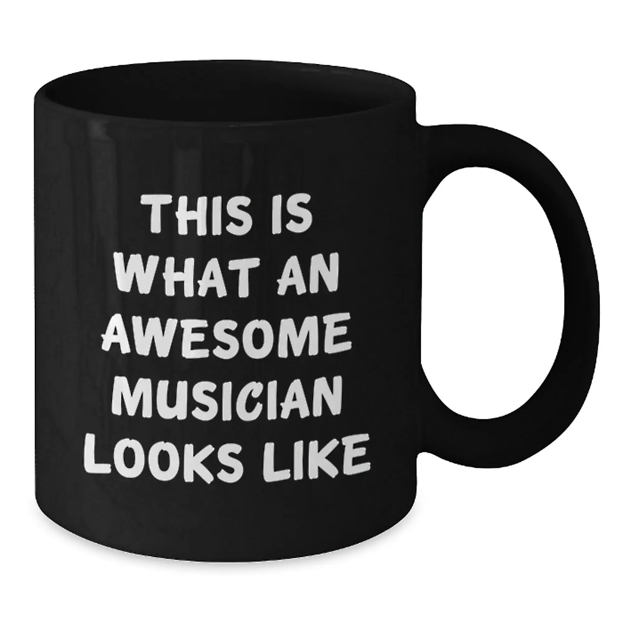 Funny Musician Gifts from Friends for Musician Graduation Unique Mug, This Is What An Awesome Musician Looks Like, Black Coffee Mug Gifts for Musician - Additional