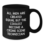 Funny Crime Scene Technician Gifts for Him, Black Coffee Mug, Graduation Unique Presents from Friends, Family, or Coworkers - Additional