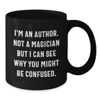 Funny Author Gifts for Him, Unique Christmas Unique Gifts from Friends, Men Black Coffee Mugs with Quote I'm An Author