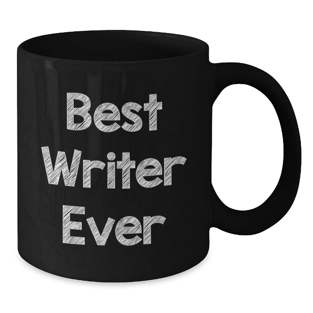 Funny Writer Gifts from Friends, Best Writer Ever Black Coffee Mug, Christmas Unique Gifts for Writers