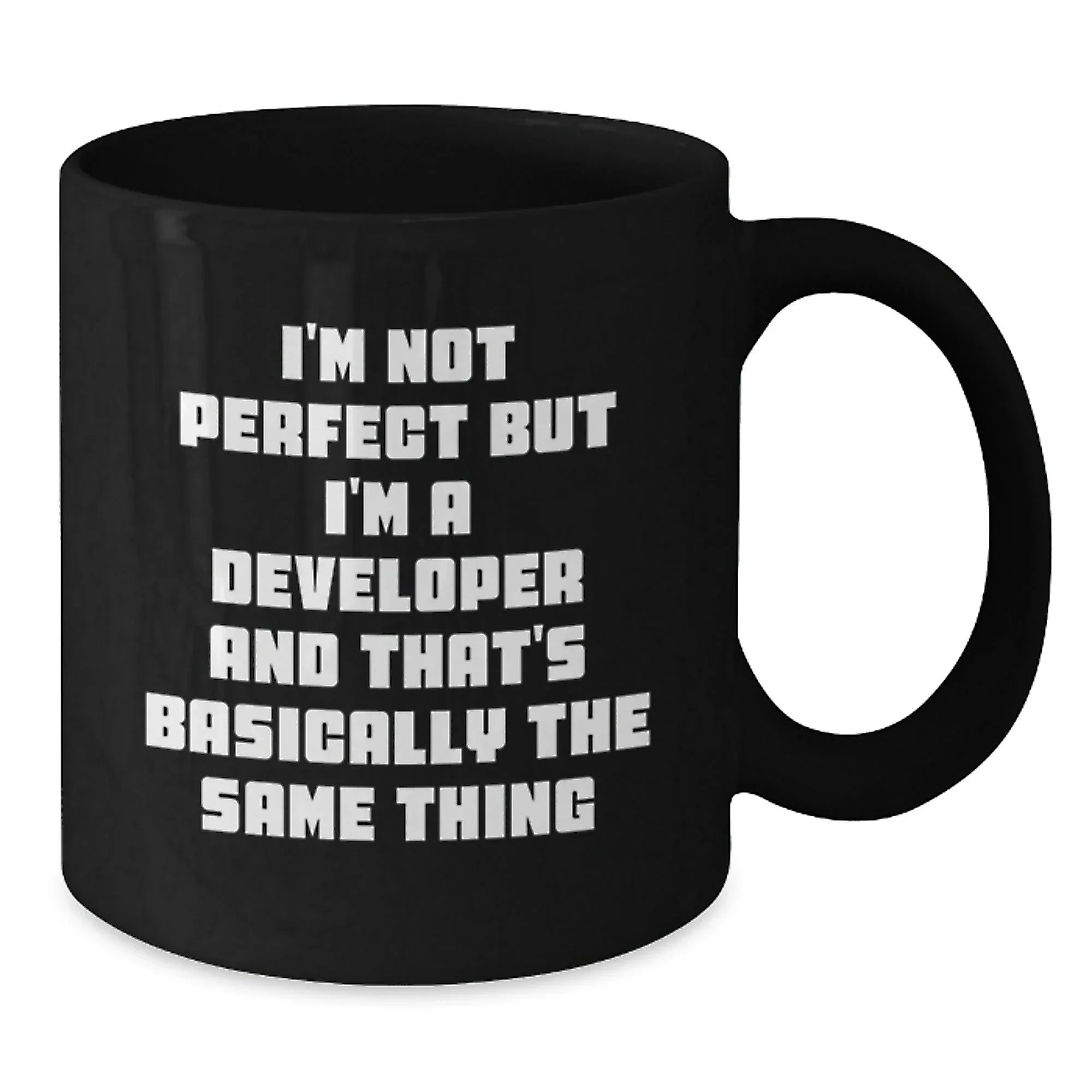 Funny Developer Quotes Black Coffee Mug, Gifts from Friends for Men, Women, Family, Coworkers, Christmas Unique Mug