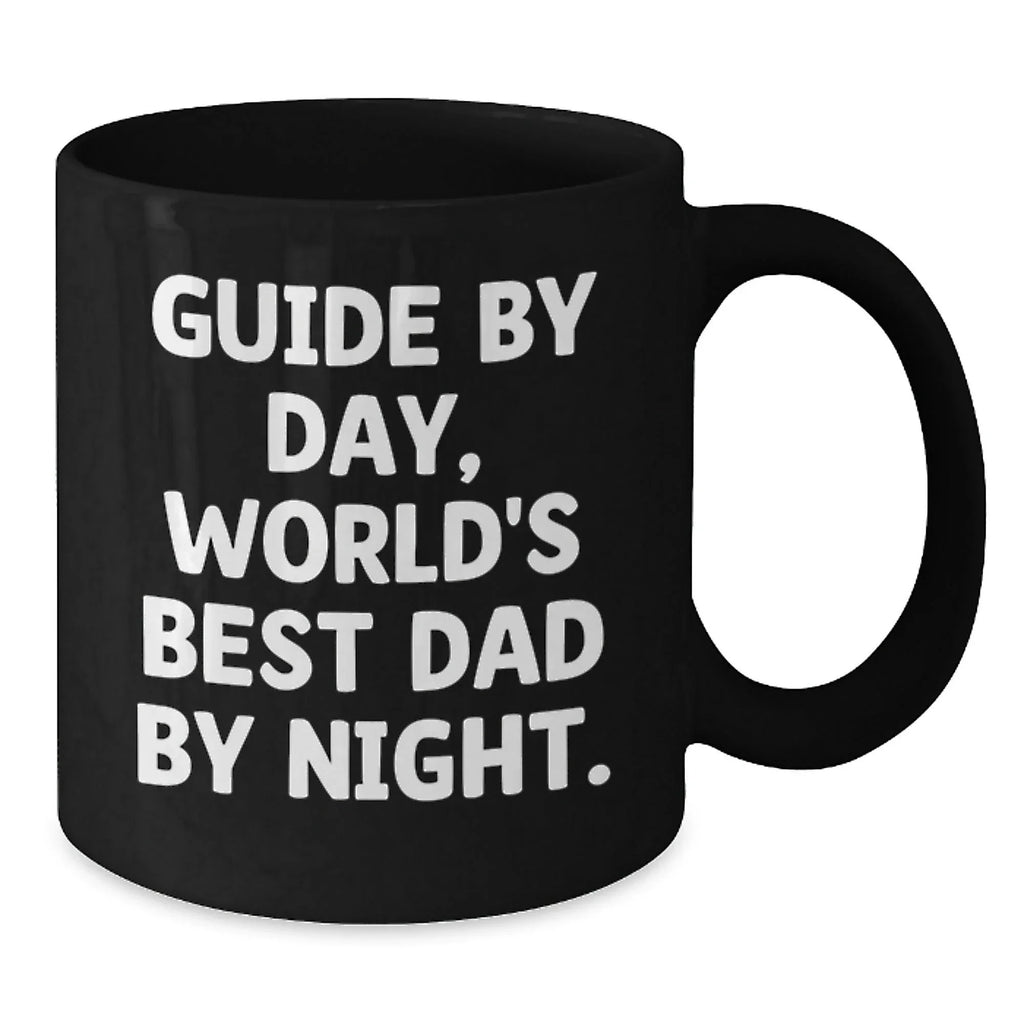 Guide Enthusiast Gifts, Funny Quotes for Men, Black Coffee Mug, Birthday Unique Gifts from Dad, Best for Guide Lovers