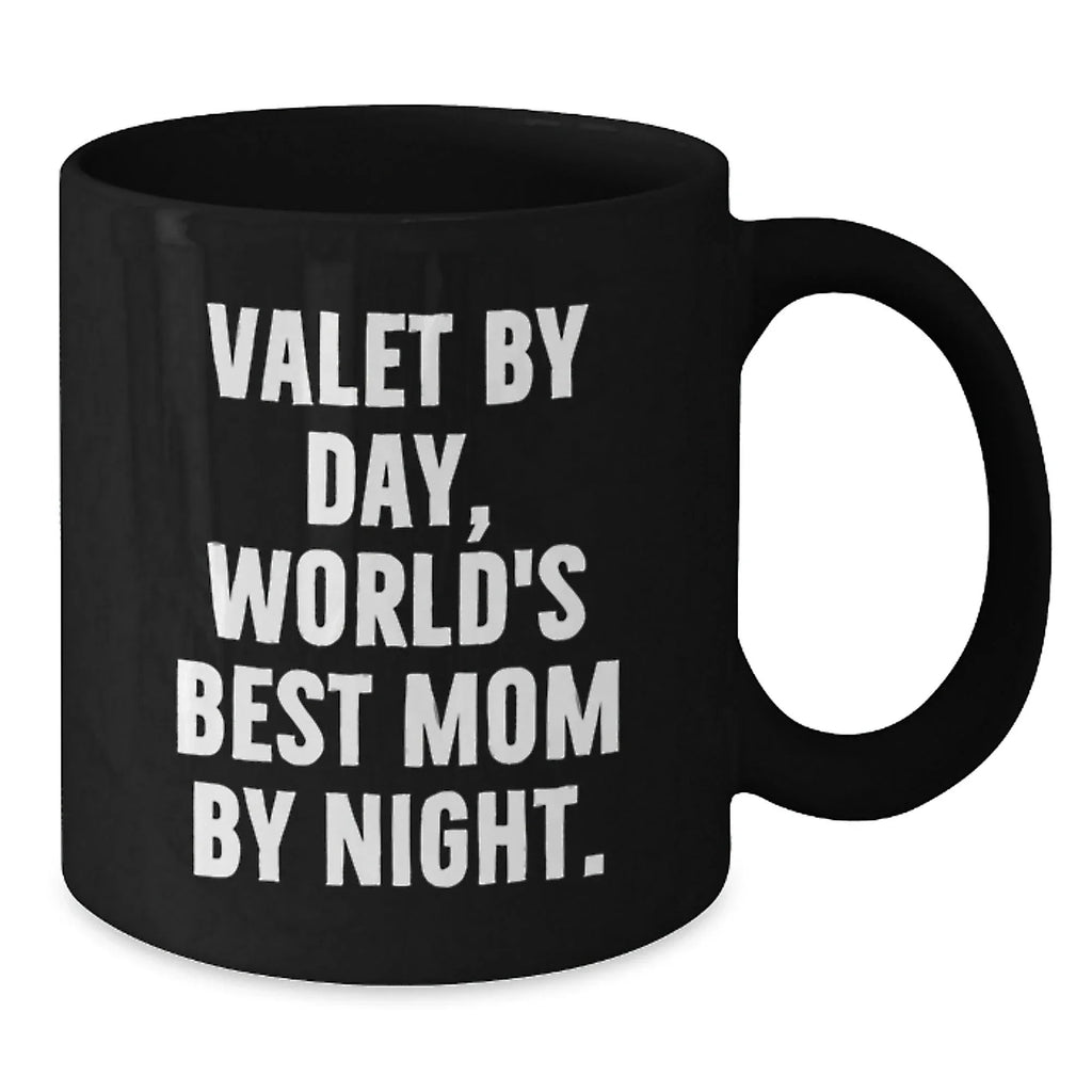 Funny Valet Gifts from Friends for Valet, Black Coffee Mug, Christmas Unique Presents