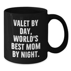 Funny Valet Gifts from Friends for Valet, Black Coffee Mug, Christmas Unique Presents