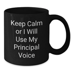 Principal Keepsake Black Coffee Mug Ceramic 11oz for Him Birthday Gift - Additional