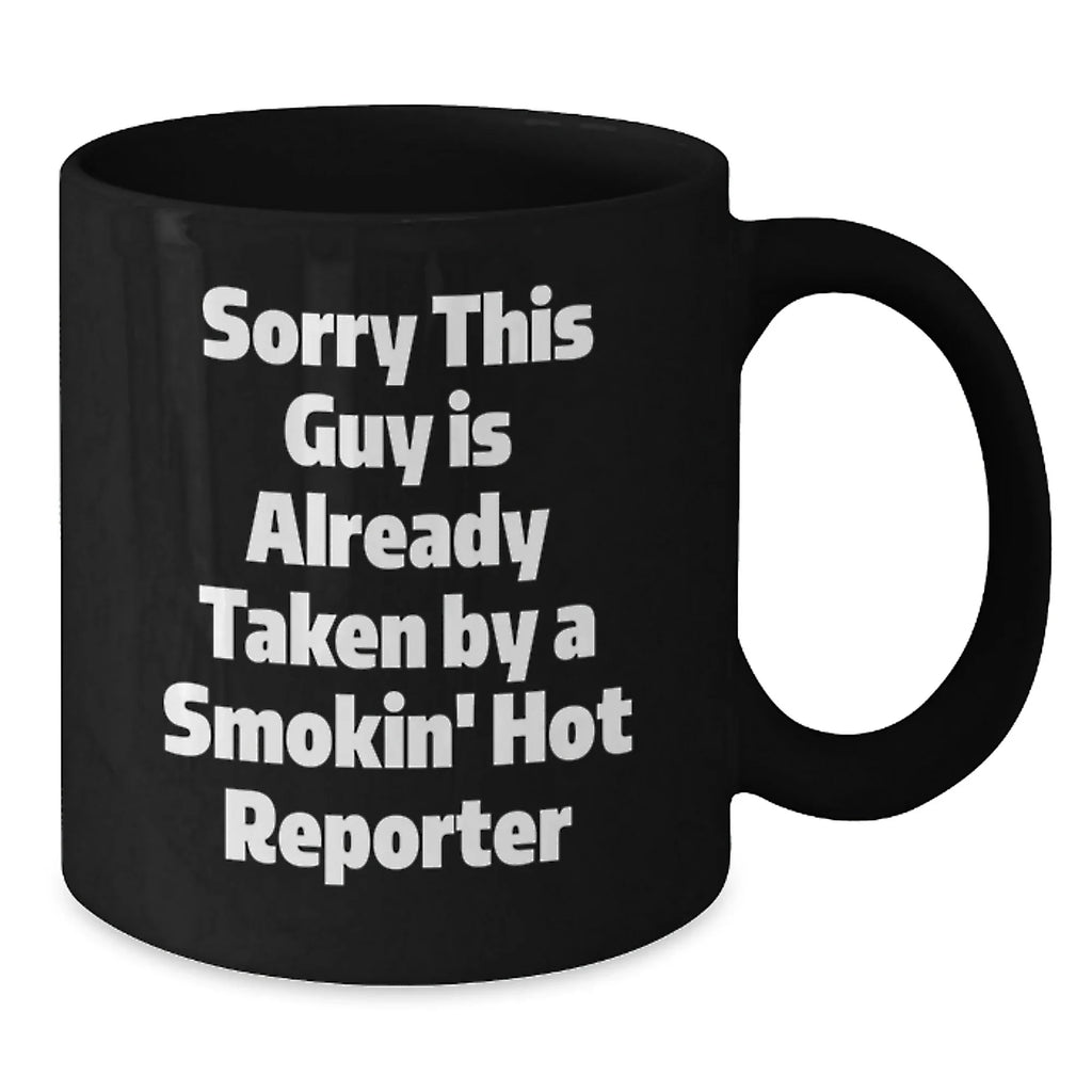 Funny Reporter Gifts for Men, Black Coffee Mug, Perfect for Christmas Unique Gifts from Friends, Family or Coworkers, 'Sorry This Guy'
