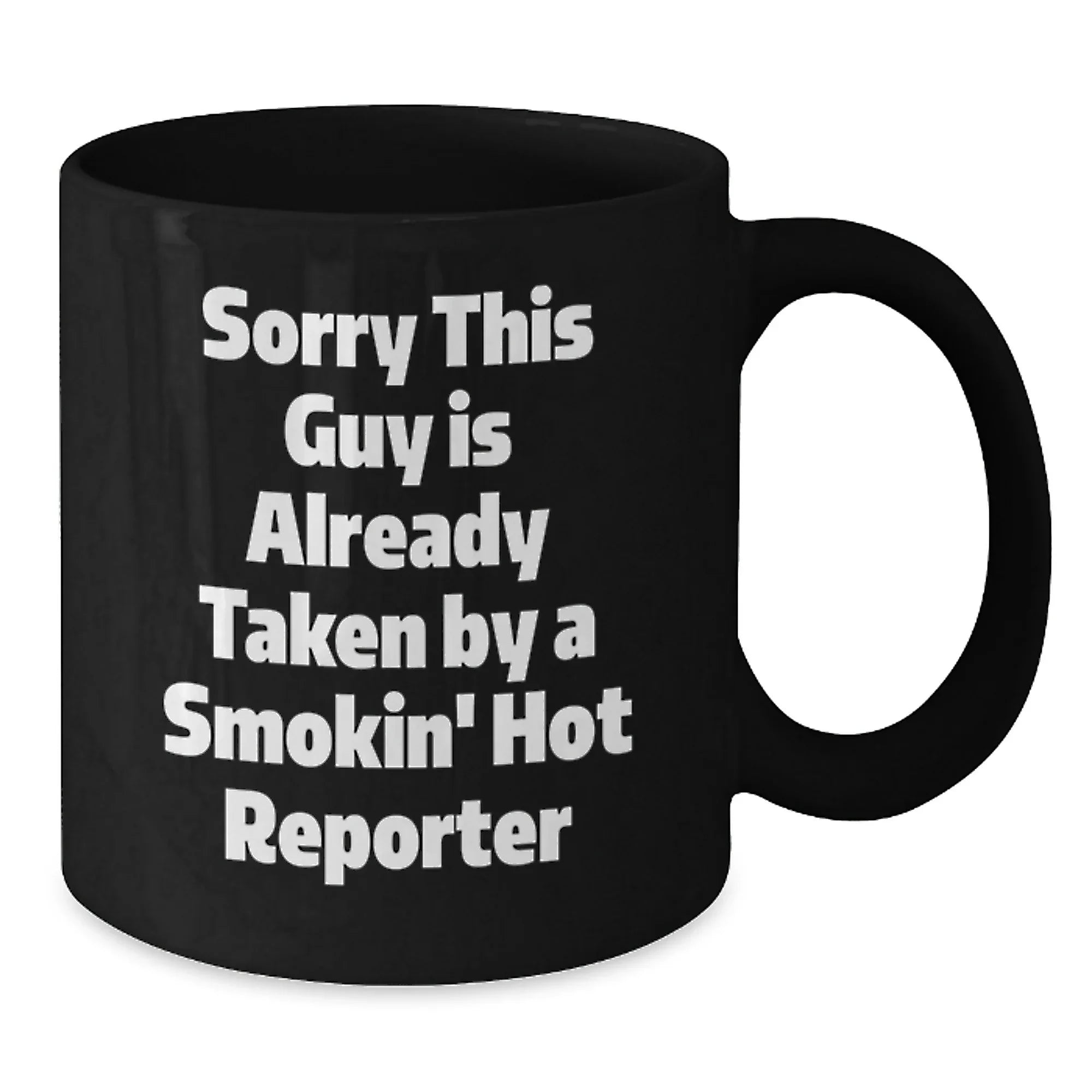 Funny Reporter Gifts for Men, Black Coffee Mug, Perfect for Christmas Unique Gifts from Friends, Family or Coworkers, 'Sorry This Guy'