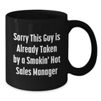 Funny Sales Manager Gifts, Gifts from Men for Sales Manager, Black Coffee Mug with Quote, Christmas Unique Gifts