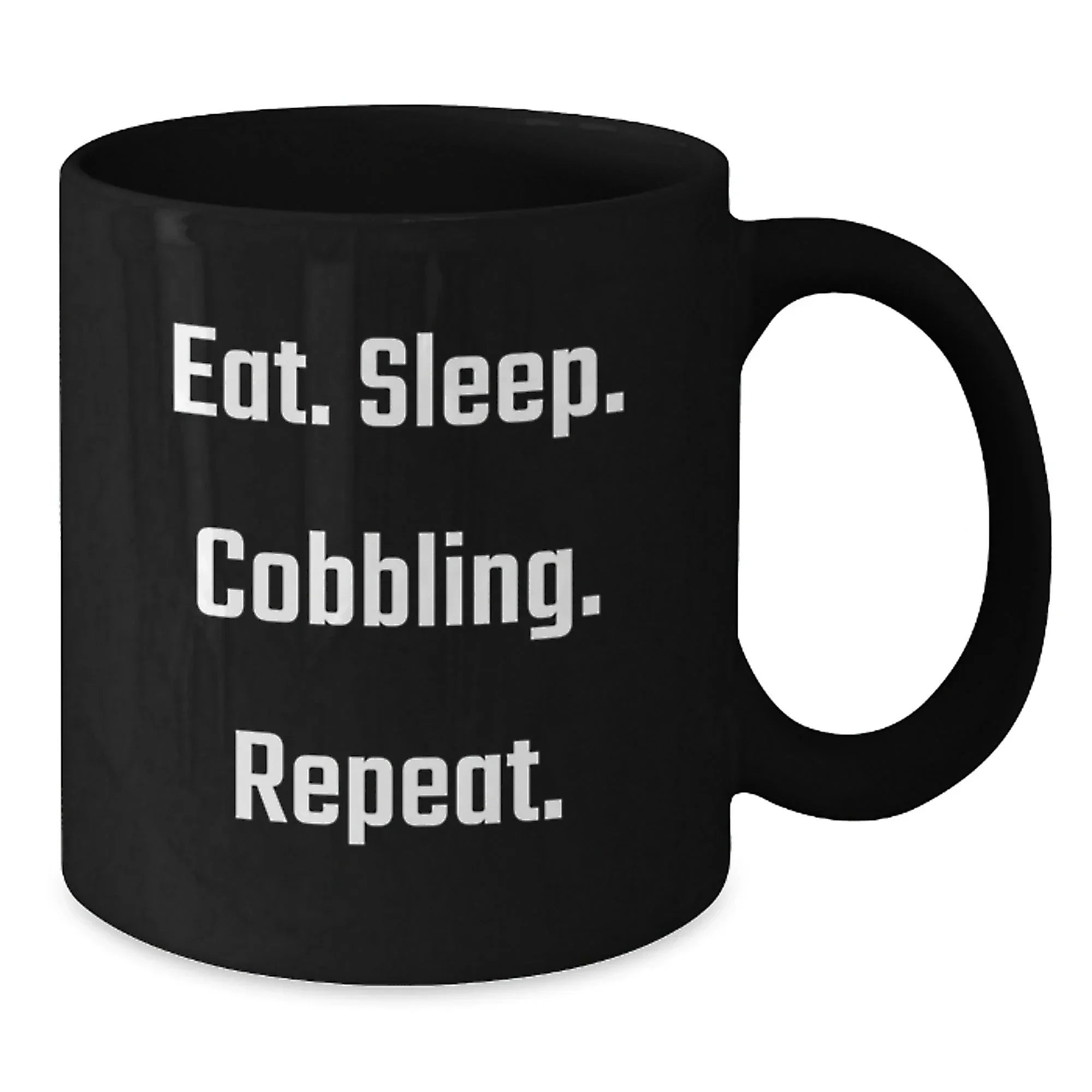 Cobbling Enthusiast Gifts for Men from Friends, Funny Black Coffee Mug with Christmas Unique Ideas