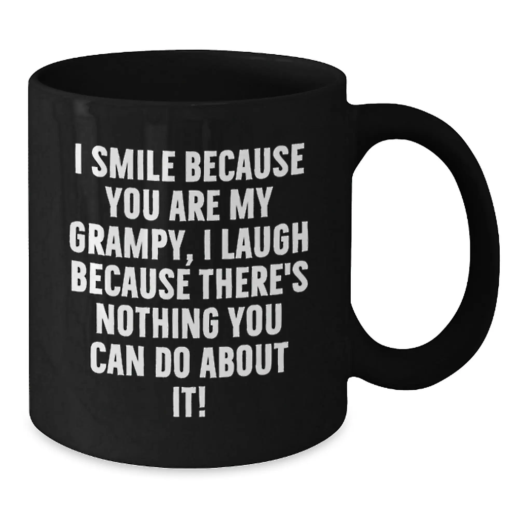 Funny Grampy Gifts for Him Birthday Unique Black Coffee Mugs - Gifts from Men to Grampy - Additional