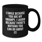 Funny Grampy Gifts for Him Birthday Unique Black Coffee Mugs - Gifts from Men to Grampy - Additional