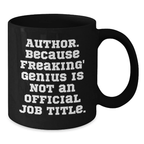 Author Gifts from Friends, Funny Black Coffee Mugs for Writers, Birthday Unique Gifts for Authors - Additional