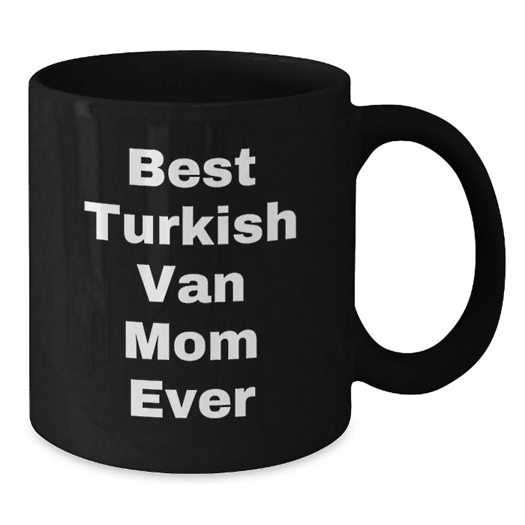 Turkish Van Cat Mom Funny Black Coffee Mug
