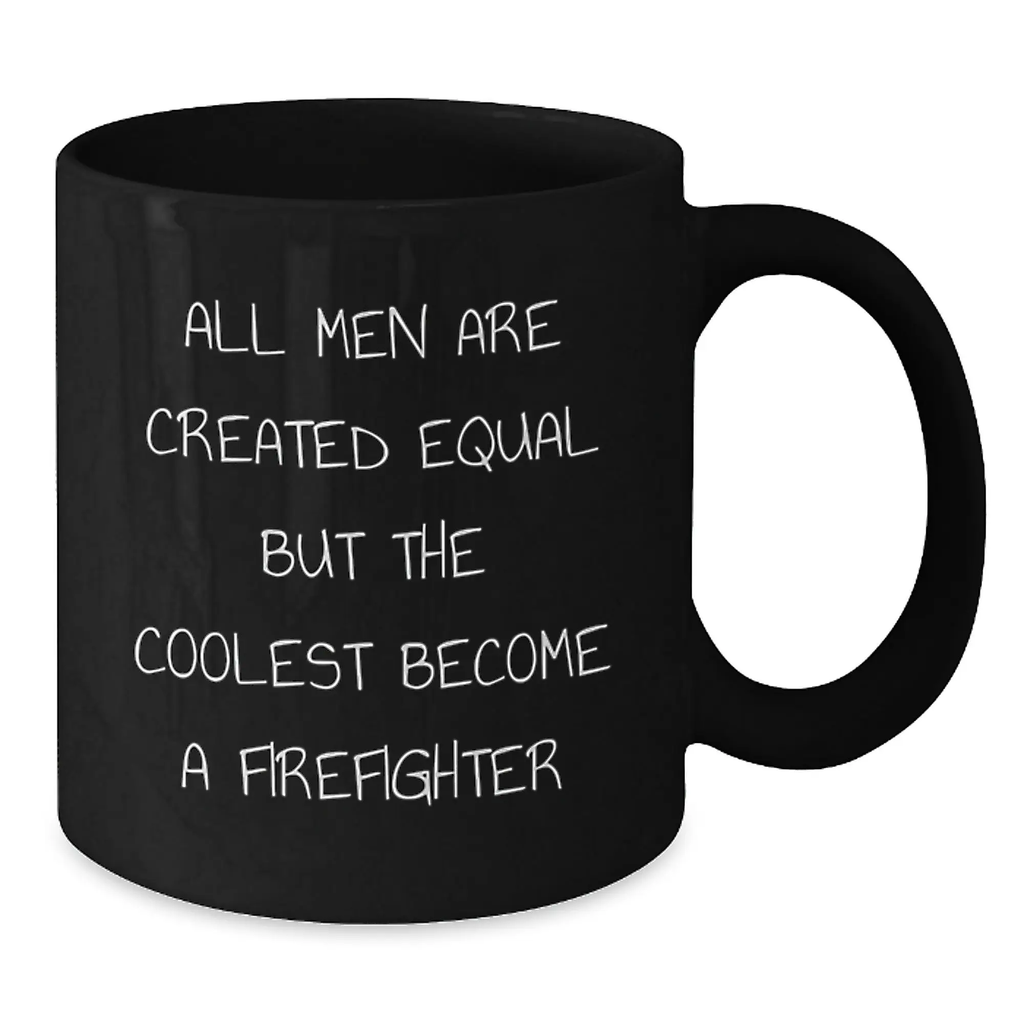 Firefighter Keepsake Black Coffee Mug for Him Birthday Gift - Additional