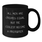 Firefighter Keepsake Black Coffee Mug for Him Birthday Gift - Additional