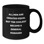 Birthday Gift General Manager Keepsake Ceramic Mug for Her – 11oz Black - Additional