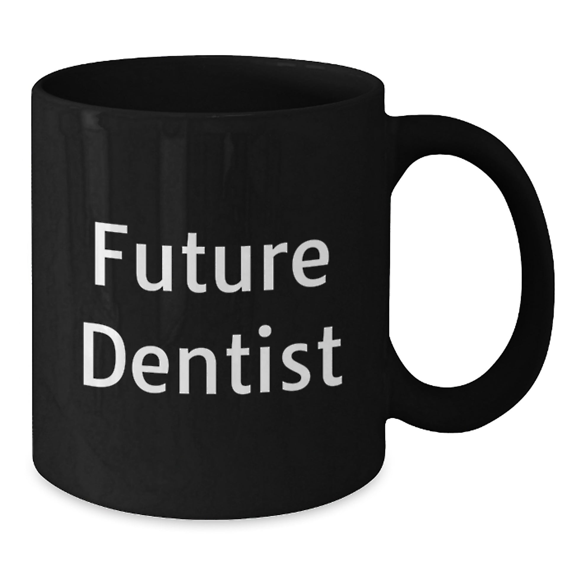Funny Gifts from Friends to Future Dentist Christmas Unique Mugs, Inspirational Quote 'Future Dentist by Day, Coffee Lover by Night', Black Coffee Mug, 11oz or 15oz, Microwave and Dishwasher Safe - Additional