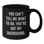 Funny Dachshund Dog Lover Gifts from Friends for Valentine's Unique Black Coffee Mugs