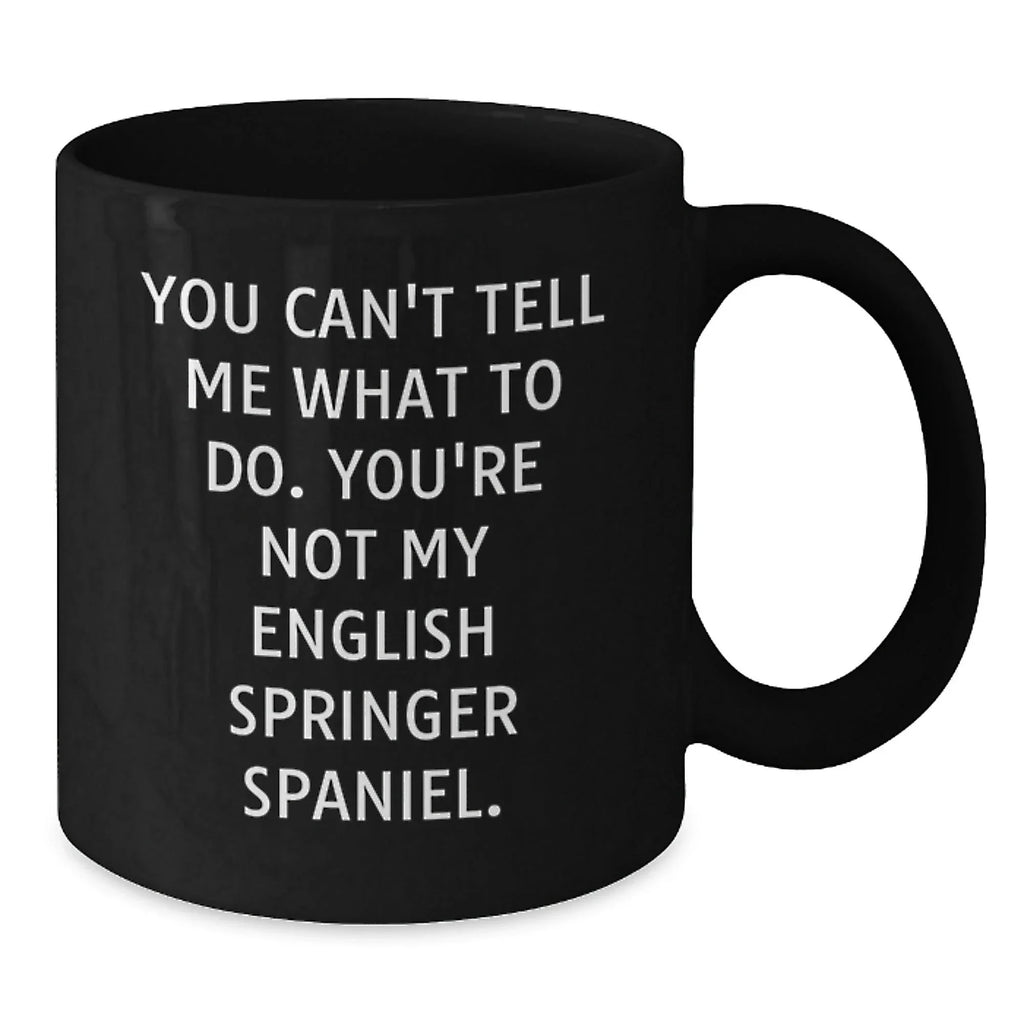 Funny English Springer Spaniel Dog Black Coffee Mug