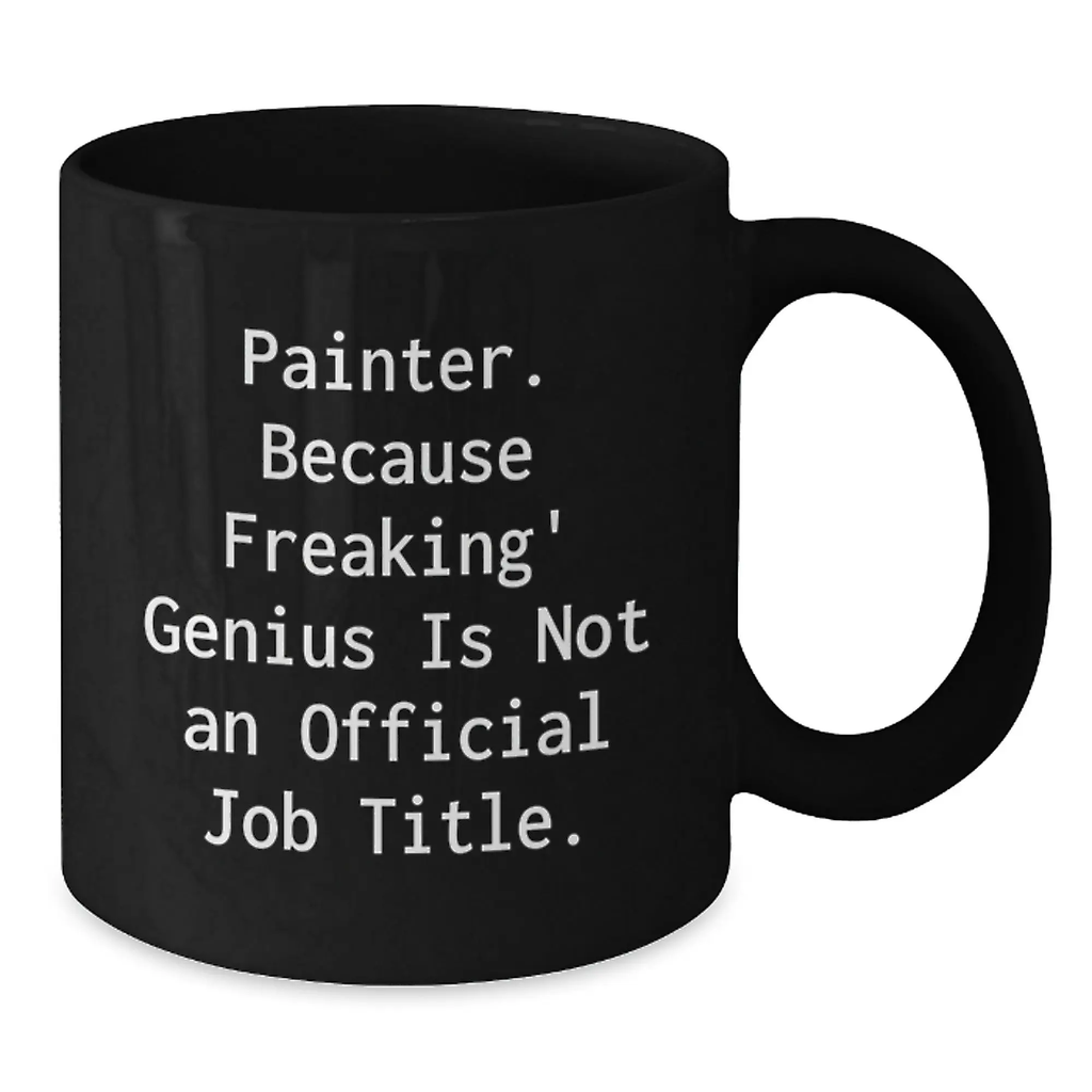 Painter Keepsake Black Coffee Mug for Him Ceramic 11oz Birthday Gift - Additional