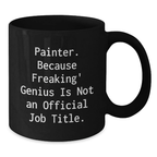 Painter Keepsake Black Coffee Mug for Him Ceramic 11oz Birthday Gift - Additional
