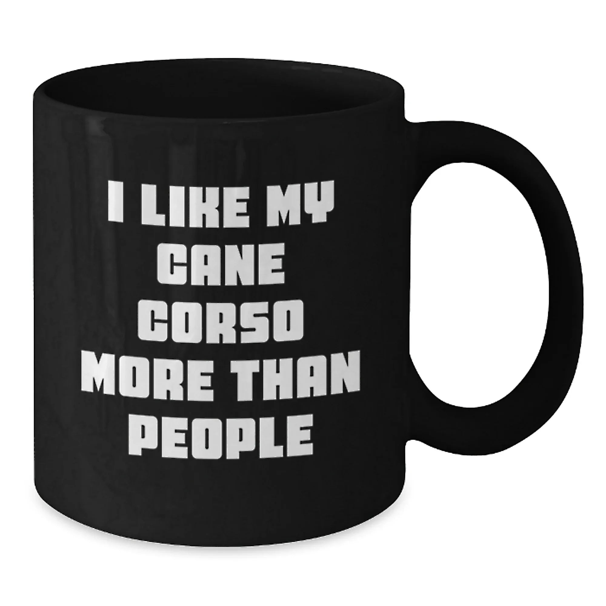Funny Cane Corso Dog Lover's Black Coffee Mug Gifts from Men to Friends for Valentine's