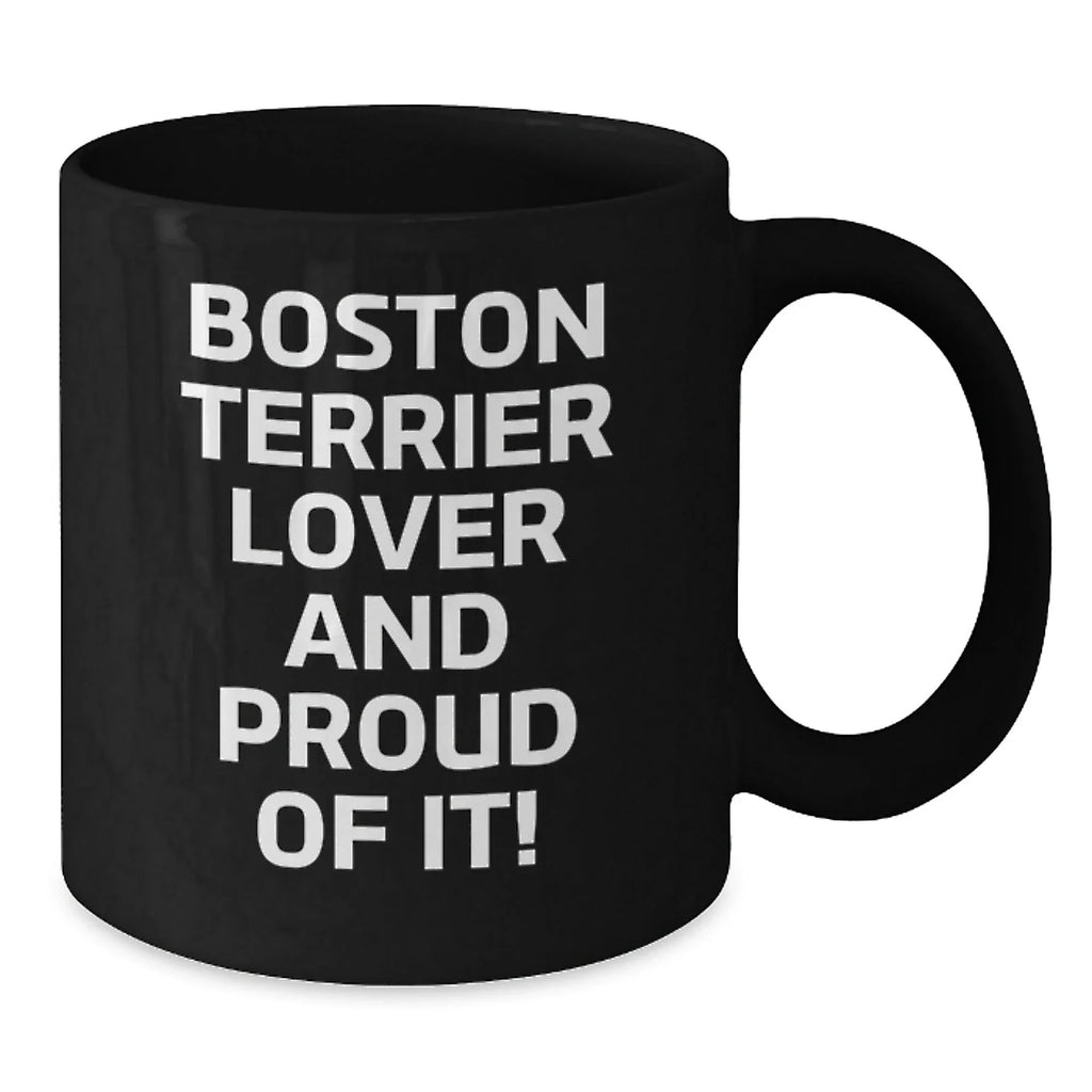 Boston Terrier Mug For Dog Lovers Funny Valentine Gift Black Ceramic