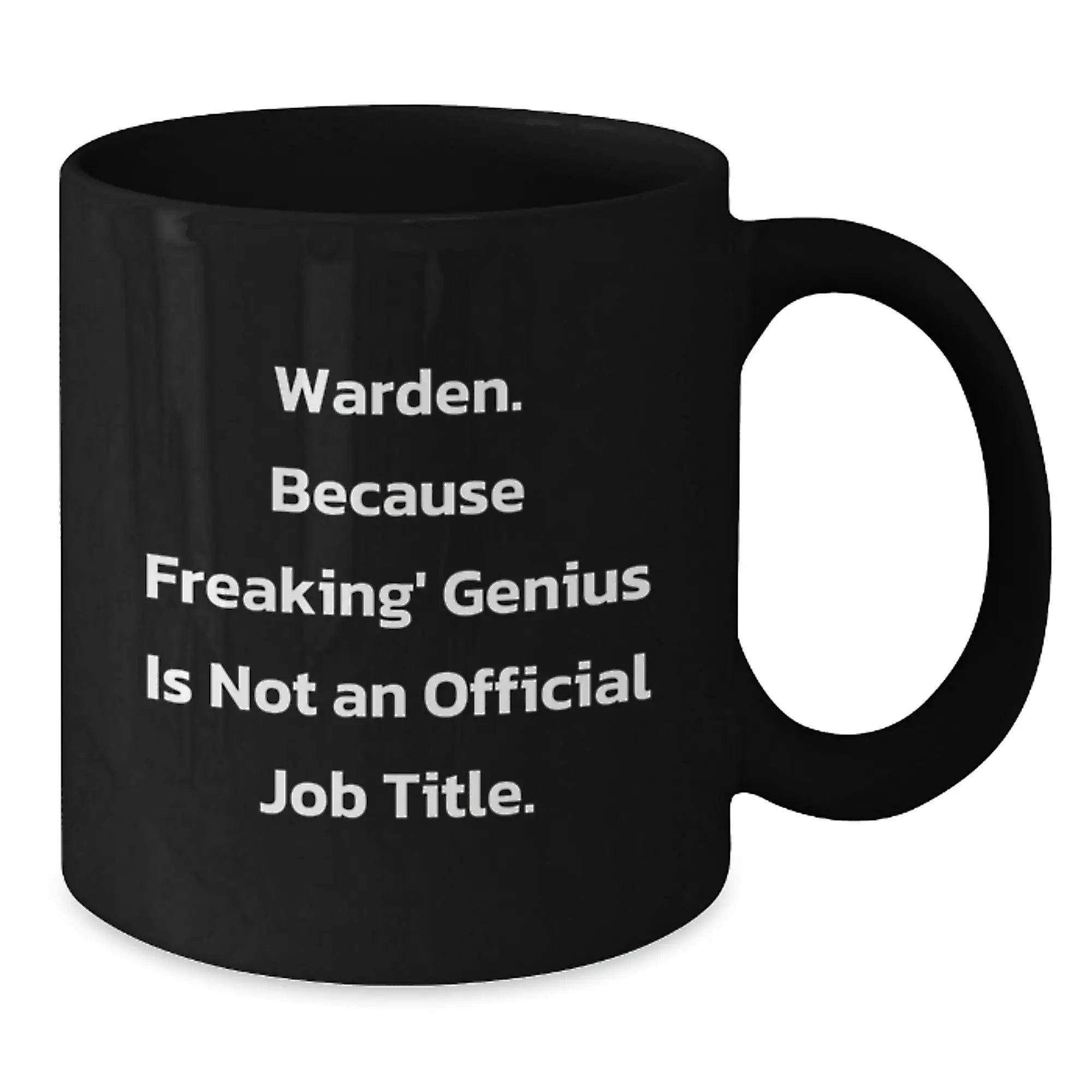 Funny Warden Gifts from Friends - Unique Black Coffee Mugs for Birthday Unique Gifts for Warden - Additional