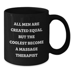 Birthday Gift for Her Massage Therapist Keepsake Black Coffee Mug - Additional