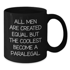 Birthday Gift Paralegal Black Coffee Mug for Her Present - Additional