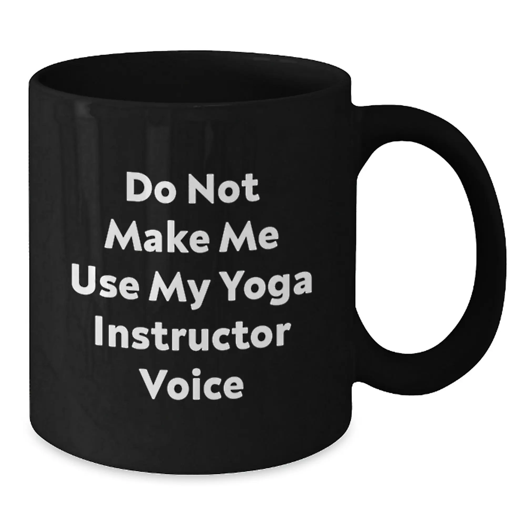 Yoga Instructor Keepsake Black Coffee Mug for Him Birthday Gift Ceramic - Additional