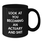 Sassy Actuary Black Coffee Mug Novelty Birthday Gift for Friends - Additional