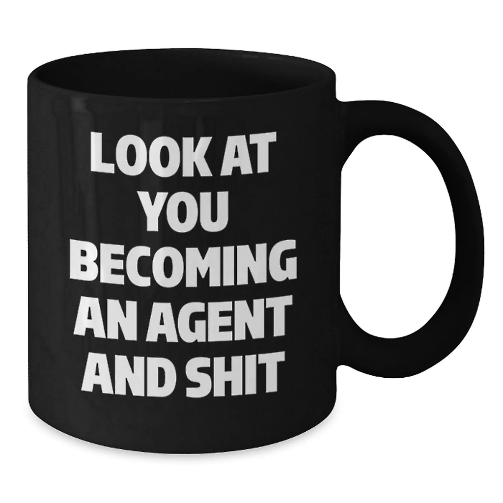 Novelty Agent Black Coffee Mug Birthday Gift for Friends Fun - Additional