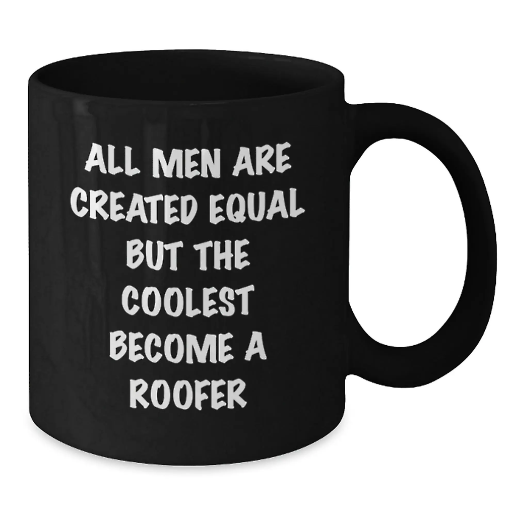 Birthday Gift Roofer Black Coffee Mug for Her Present - Additional