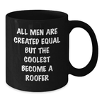 Birthday Gift Roofer Black Coffee Mug for Her Present - Additional