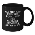 Birthday Gift for Her Secretary Keepsake Black Coffee Mug Present - Additional