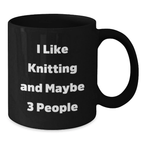 Funny Knitting Black Coffee Mugs Gifts from Friends for Graduation Unique - Additional
