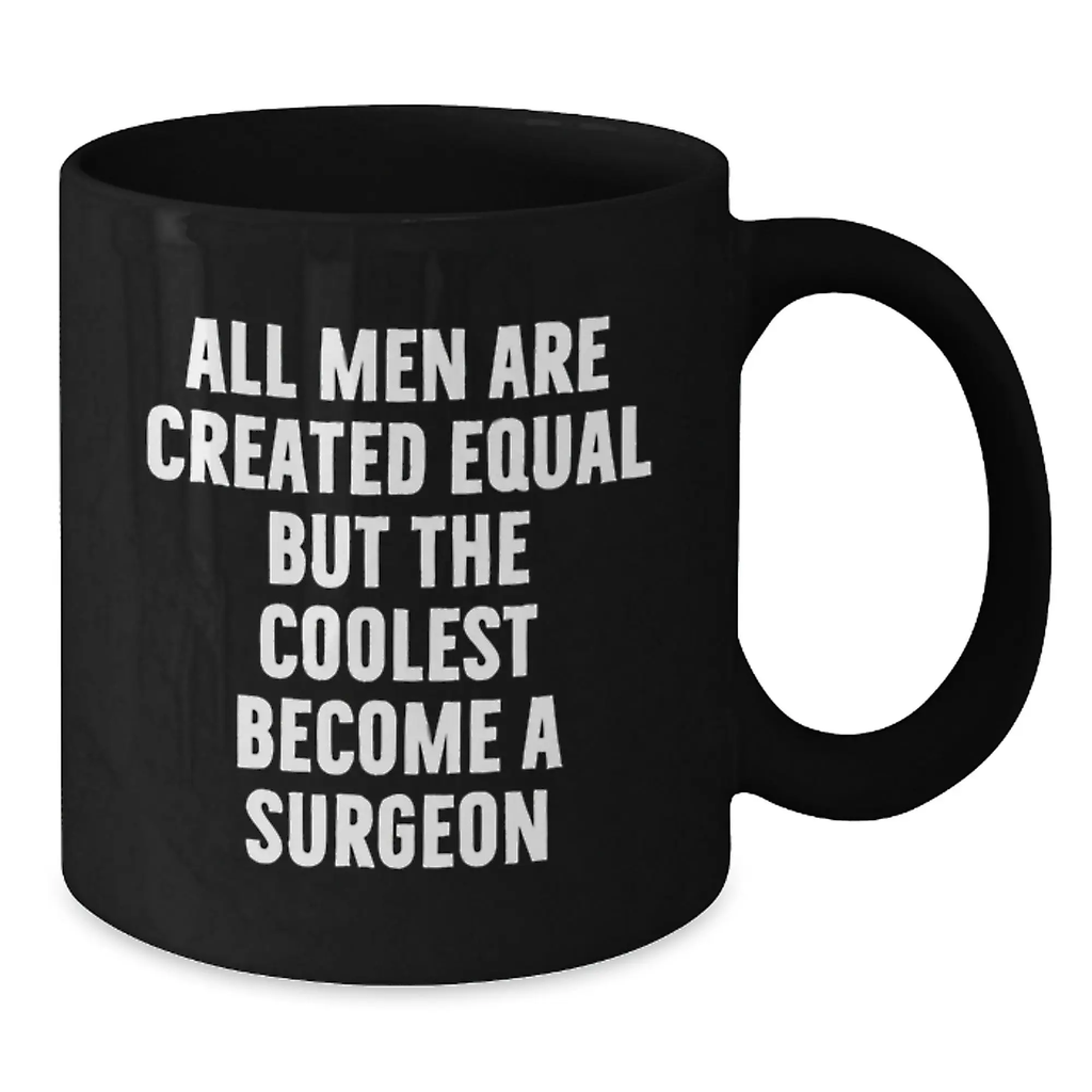 Funny Surgeon Gifts for Men, Black Coffee Mug, Graduation Unique Gifts from Friends - Additional