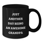 Grandpa Keepsake Black Coffee Mug Birthday Gift for Him Surprise - Additional