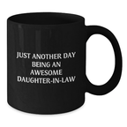 Birthday Gift Present for Her Daughter-in-law Black Coffee Mug - Additional