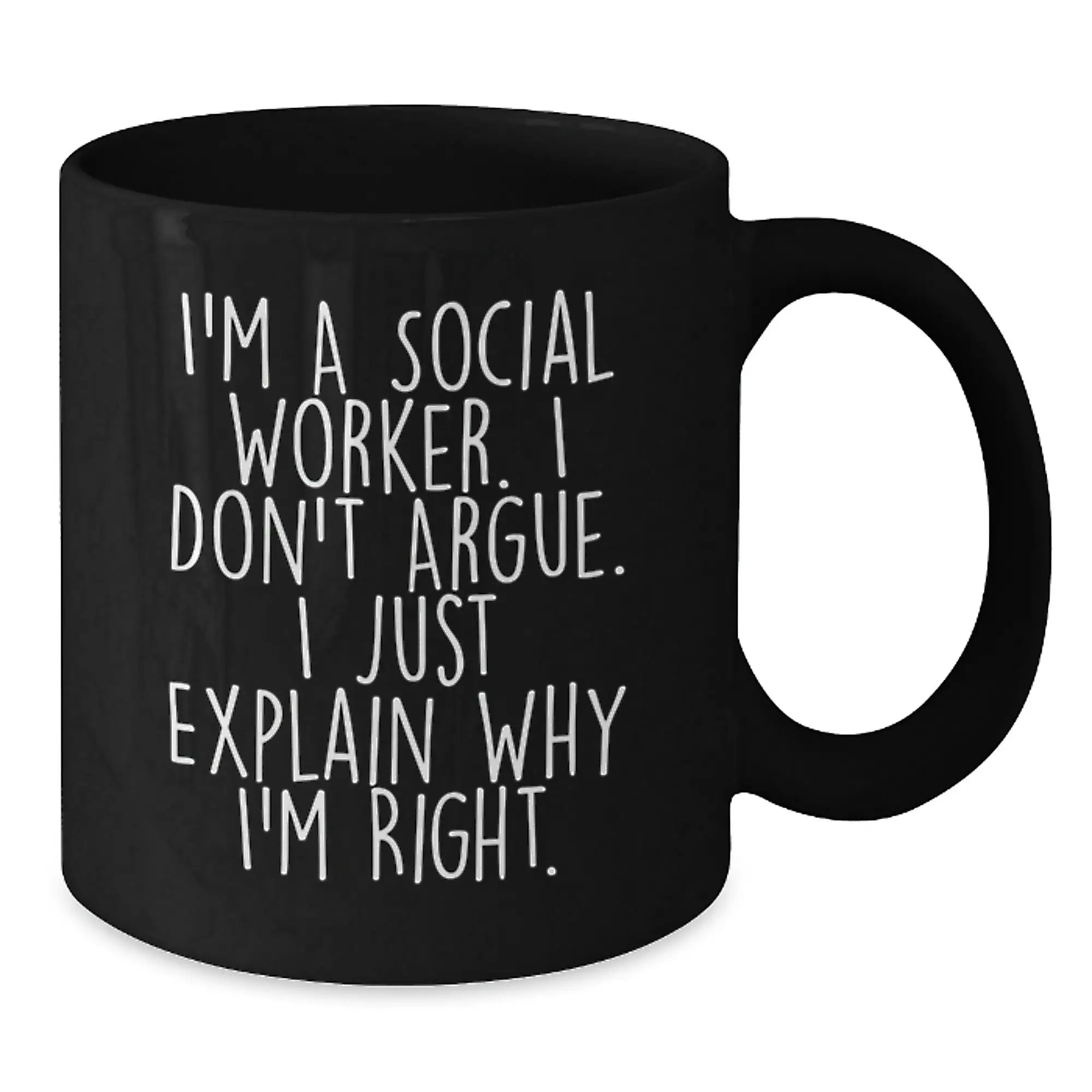 Social Worker Keepsake Black Coffee Mug Birthday Gift for Him - Additional