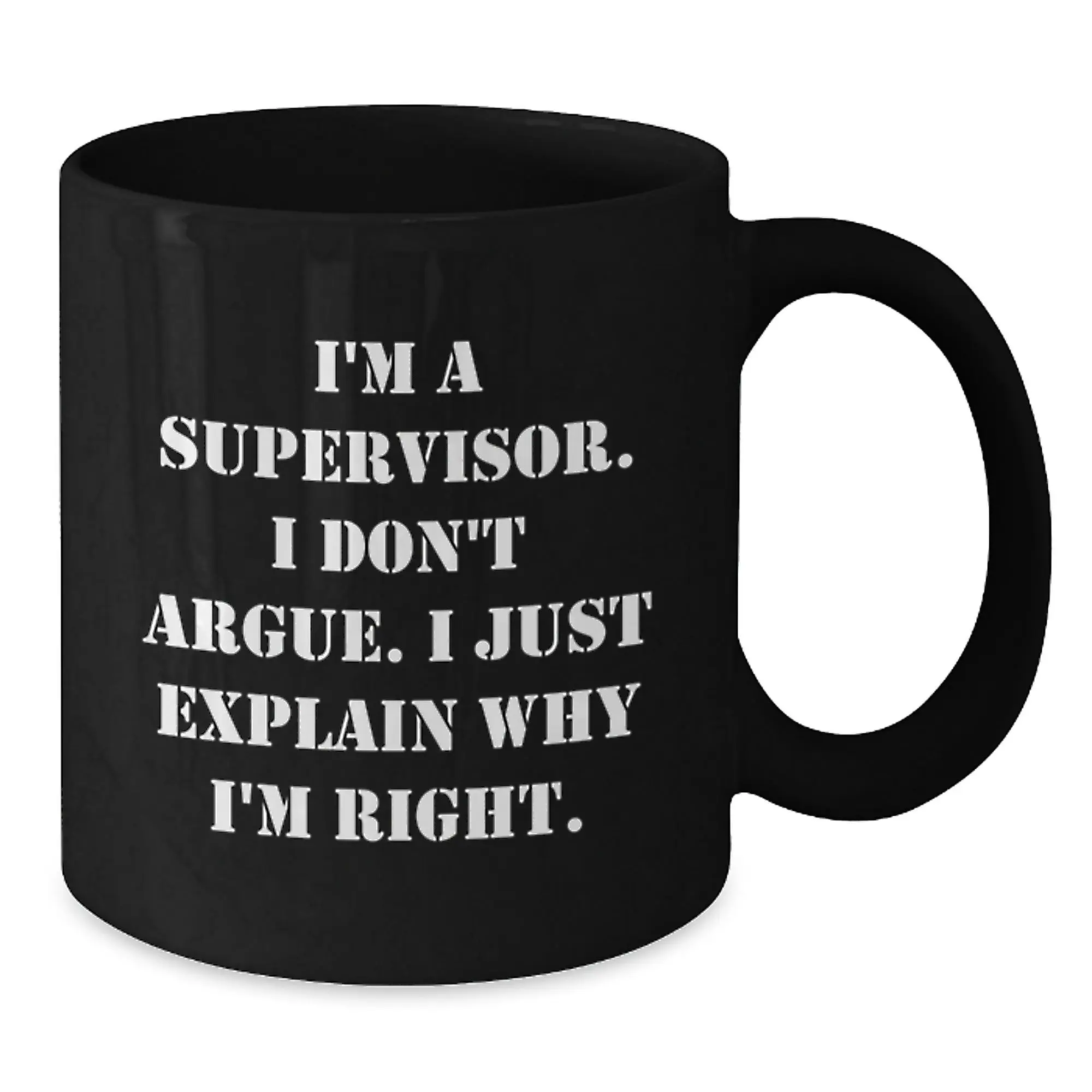 Assertive Supervisor Novelty Black Coffee Mug for Friends Birthday Gift - Additional
