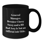 Bold General Manager Mug Birthday Gift for Friends Novelty Black Coffee - Additional