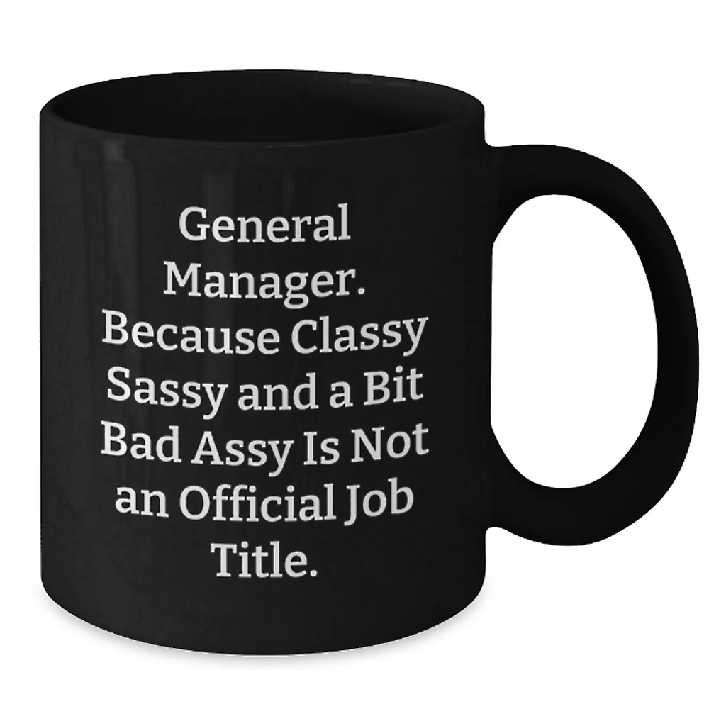 Birthday Gift for Her General Manager Keepsake Mug – Black Ceramic 11oz - Additional