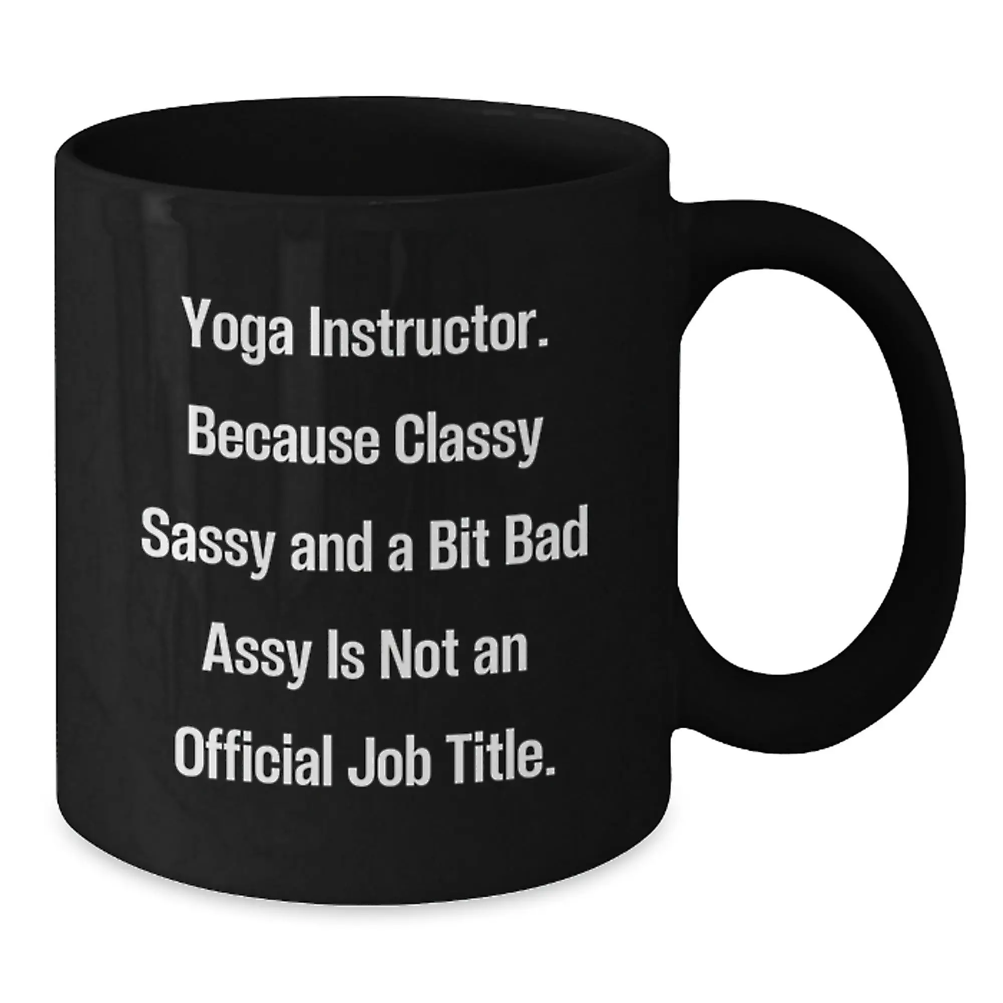 Birthday Gift for Her Yoga Instructor Black Coffee Mug Present - Additional