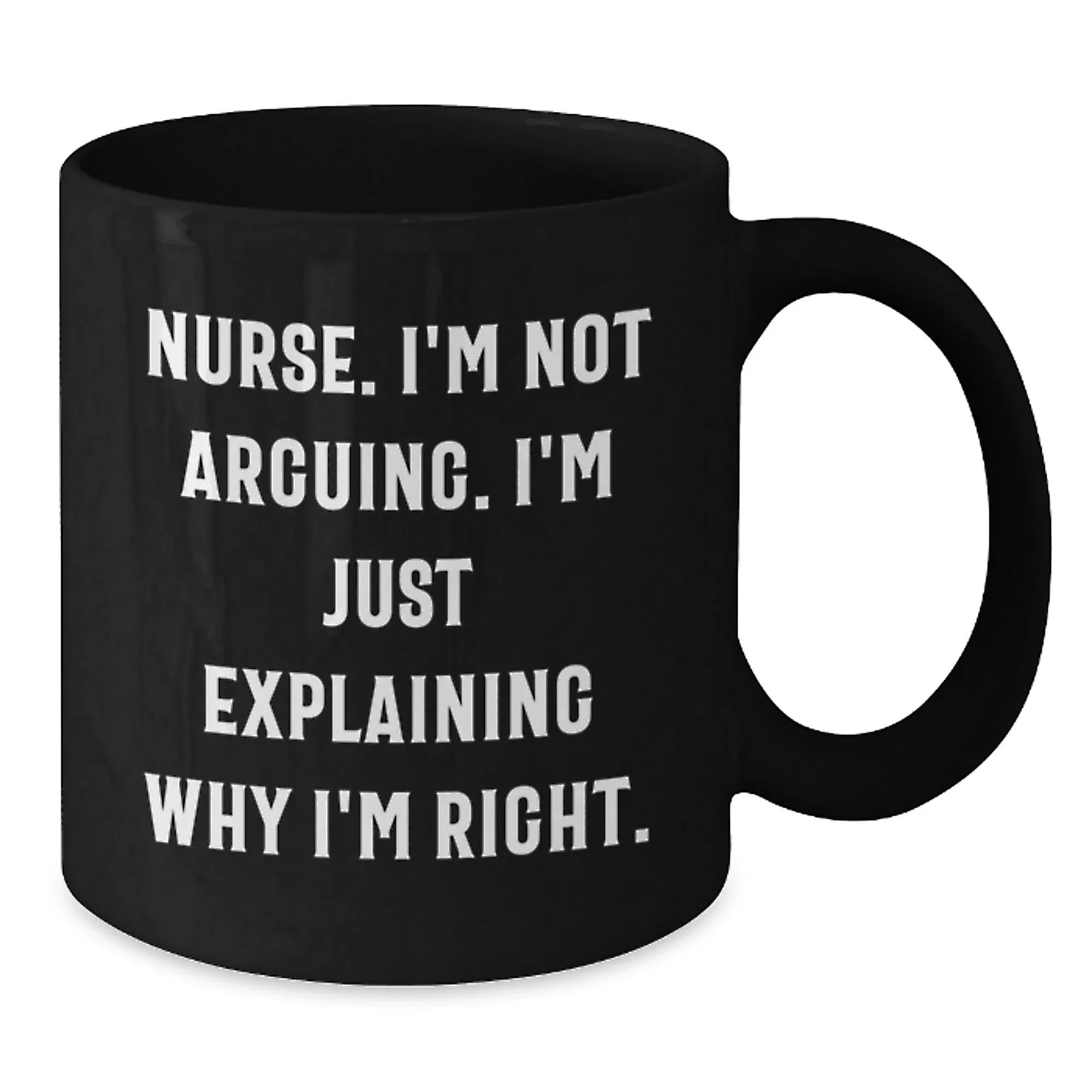 Funny Nurse Gifts from Friends, Black Coffee Mug for Men or Women Nurse, Christmas Unique Gifts