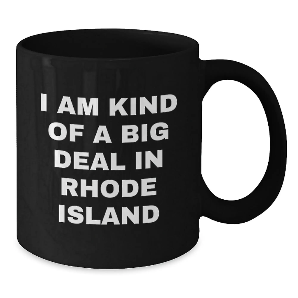 Rhode Island Keepsake Black Coffee Mug 11oz for Him Birthday Gift - Additional